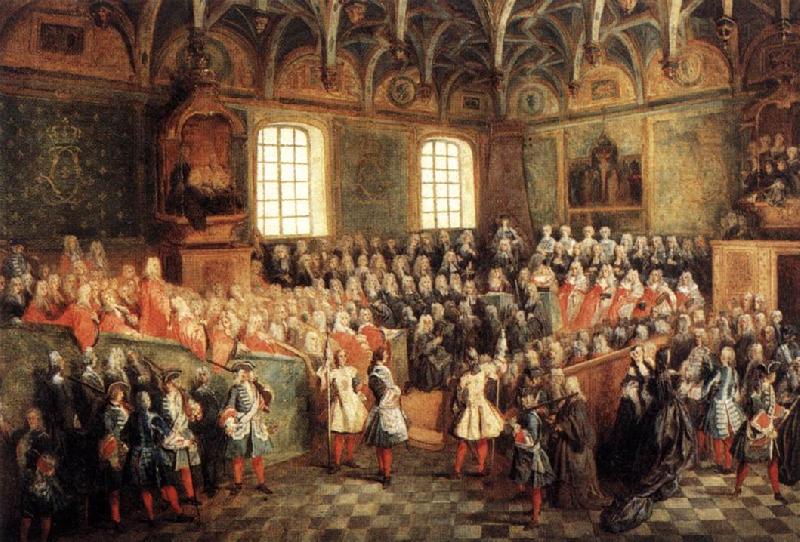 Nicolas Lancret Seat of Justice in the Parliament of Paris in 1723 oil painting picture